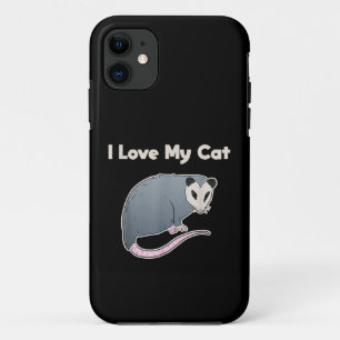 I Love My Cat Funny Opossum iPhone 11 Case