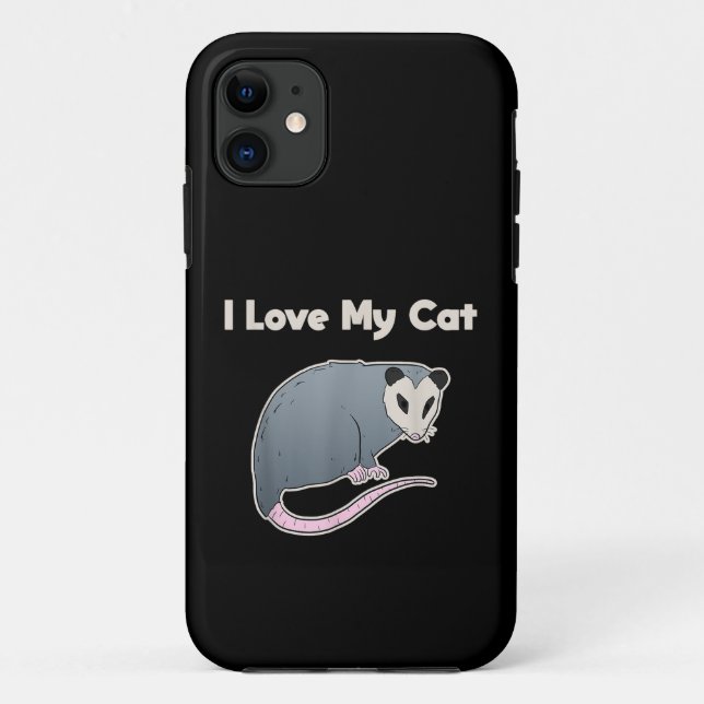 I Love My Cat Funny Opossum Case-Mate iPhone Case (Back)