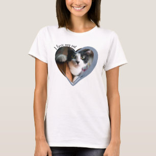 I Love My Cat Heart Photo T-Shirt