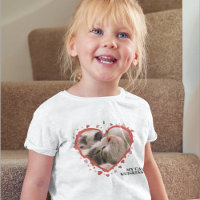 I Love My Cat Heart with Pet Photo and Name White