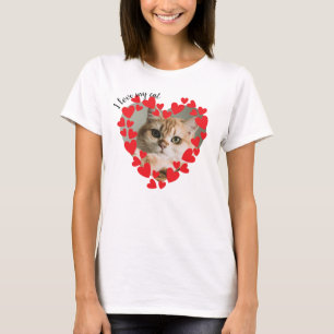 I Love My Cat Hearts Photo T-Shirt