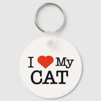 I Love My Cat Key Ring