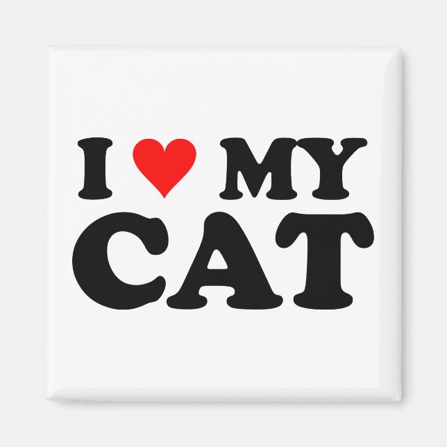 I Love My Cat Magnet (Front)