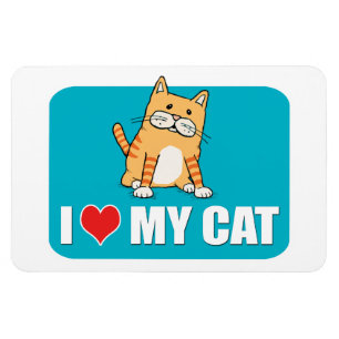 I Love My Cat magnet