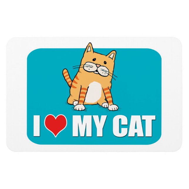 I Love My Cat magnet (Horizontal)
