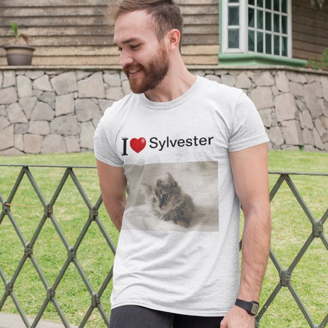 I Love My Cat personalised photo T-Shirt (Creator Uploaded)