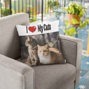 I Love My Cat Photo Cushion