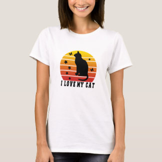 I LOVE MY CAT SUNSET T-Shirt