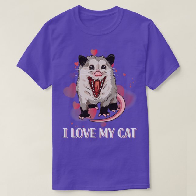 I Love My Cat T-Shirt (Design Front)
