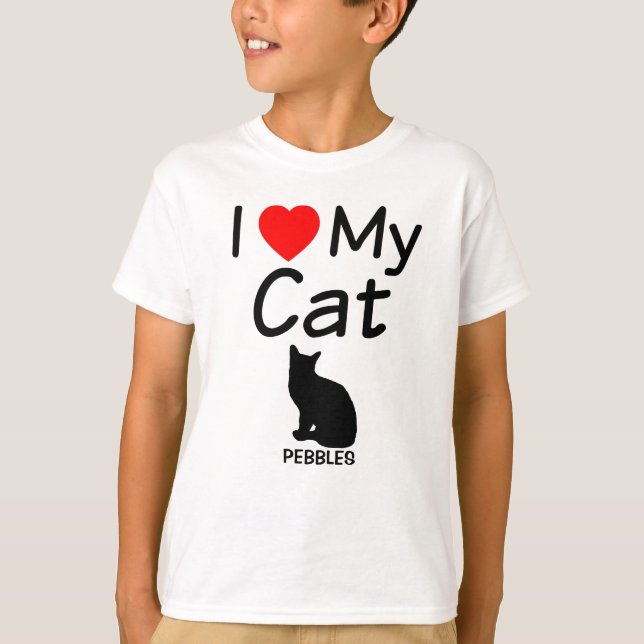 I Love My Cat T-Shirt (Front)