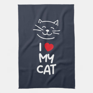 I love my cat tea towel