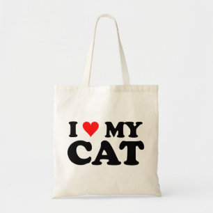 I Love My Cat Tote Bag