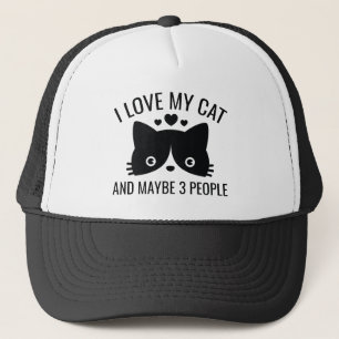I Love My Cat Trucker Hat
