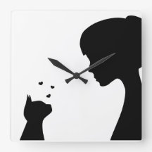 I love my cat - Wall clock