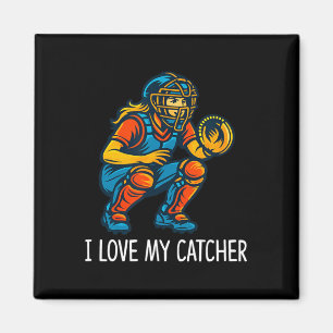 I Love My Catcher - Softll Catcher - Magnet
