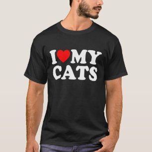 I Love My Cats Cat T-Shirt