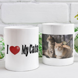 I Love My Cats Photo Coffee Mug