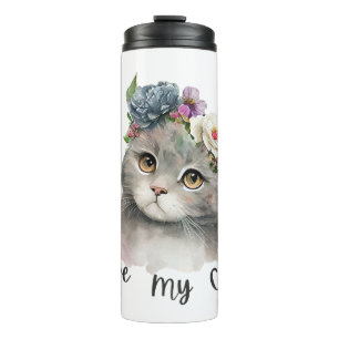 I love my cats  thermal tumbler