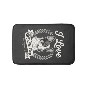 I Love My Cattle Dog Vintage Dog Lover Bath Mat