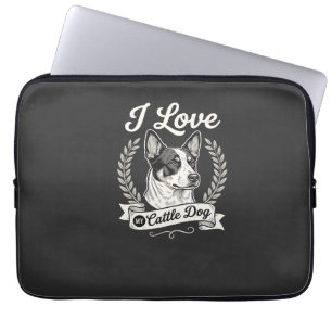 I Love My Cattle Dog Vintage Dog Lover Laptop Sleeve