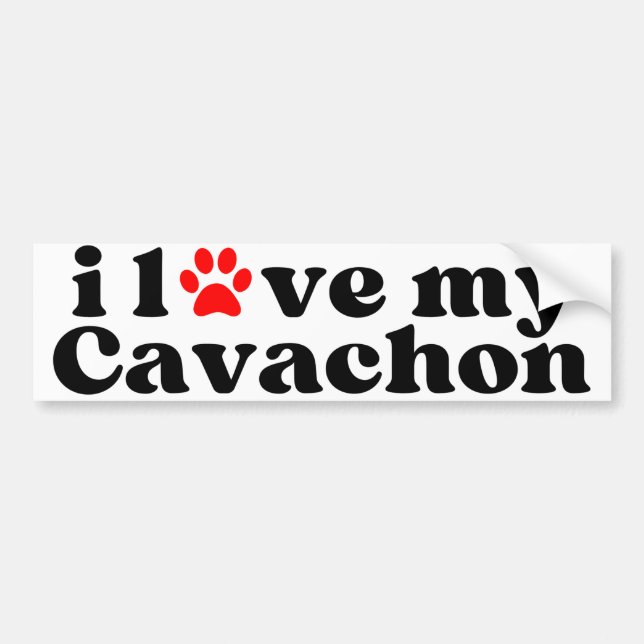 i love my Cavachon Bumper Sticker (Front)
