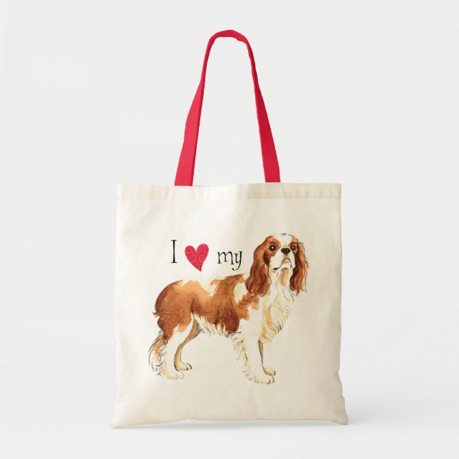 I Love my Cavalier Tote Bag (Front)