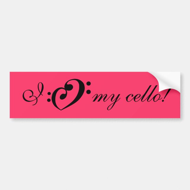 I love my cello! bumper sticker (Front)