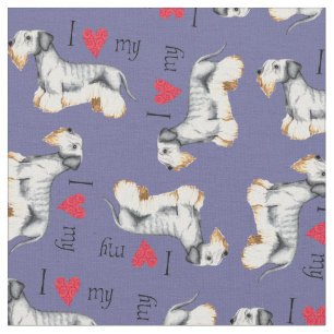 I Love my Cesky Terrier Fabric