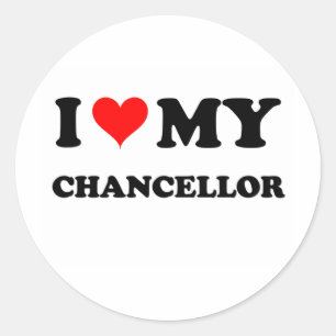 I Love My Chancellor Classic Round Sticker