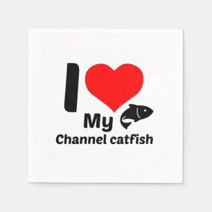 I love my Channel catfish Napkin