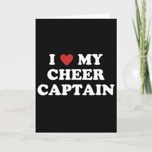I Love My Cheer Captain, Cheerleading Mum Dad Card