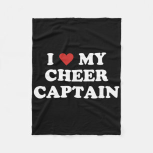 I Love My Cheer Captain, Cheerleading Mum Dad  Fleece Blanket