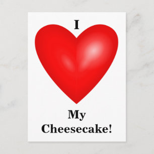 I Love My Cheesecake Postcard