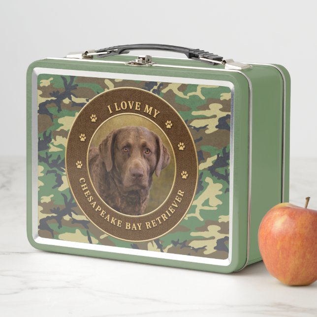 I Love My Chesapeake Bay Retriever Cammo Lunchbox (In Situ)