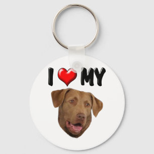 I Love My Chesapeake Bay Retriever Key Ring