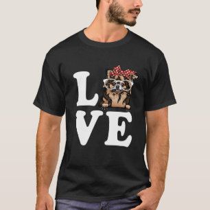 I Love My Chihuahua Bandana Sunglasses Dog Lovers T-Shirt
