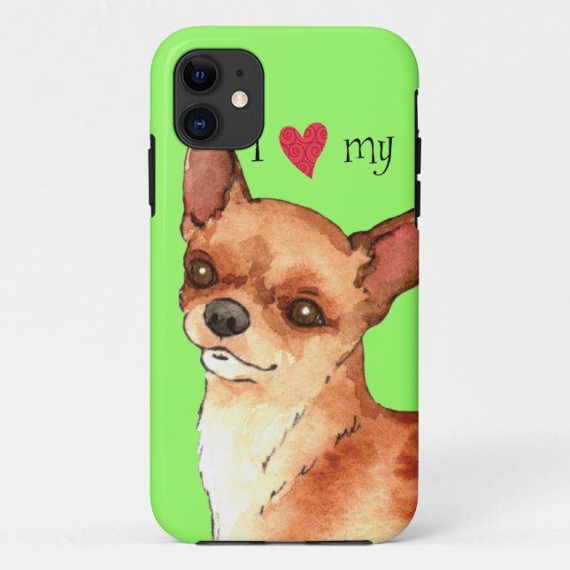 I Love my Chihuahua Case-Mate iPhone Case (Back)