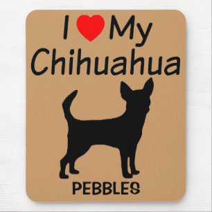 I Love My  Chihuahua Dog Breed Mousepad