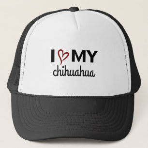 I Love My Chihuahua Hat (black)