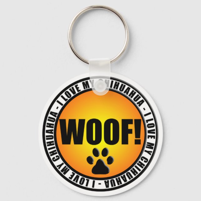 I Love My Chihuahua! Keychain (Front)