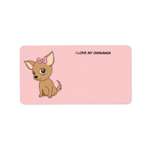 I Love My Chihuahua Label
