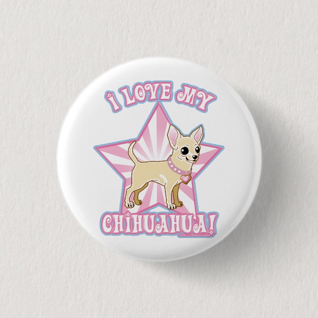 I-love-my-chihuahua-ta 3 Cm Round Badge (Front)