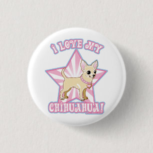 I-love-my-chihuahua-ta 3 Cm Round Badge