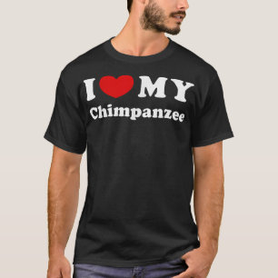 I Love My Chimpanzee I Heart My Chimpanzee T-Shirt