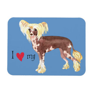I Love my Chinese Crested Magnet