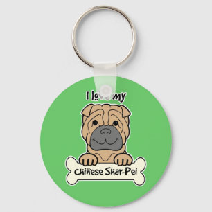 I Love My Chinese Shar-Pei Key Ring