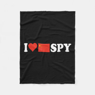 I Love My Chinese Spy, I Heart Chinese Spy,china F Fleece Blanket