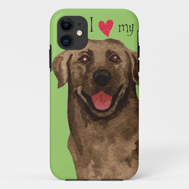 I Love my Chocolate Lab Case-Mate iPhone Case (Back)