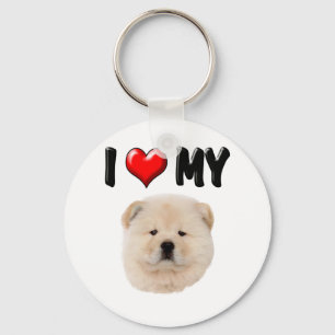 I Love My Chow Chow Key Ring