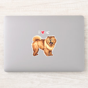 I Love my Chow Chow Vinyl Sticker